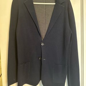 Zara Man Navy Blazer Cardigan